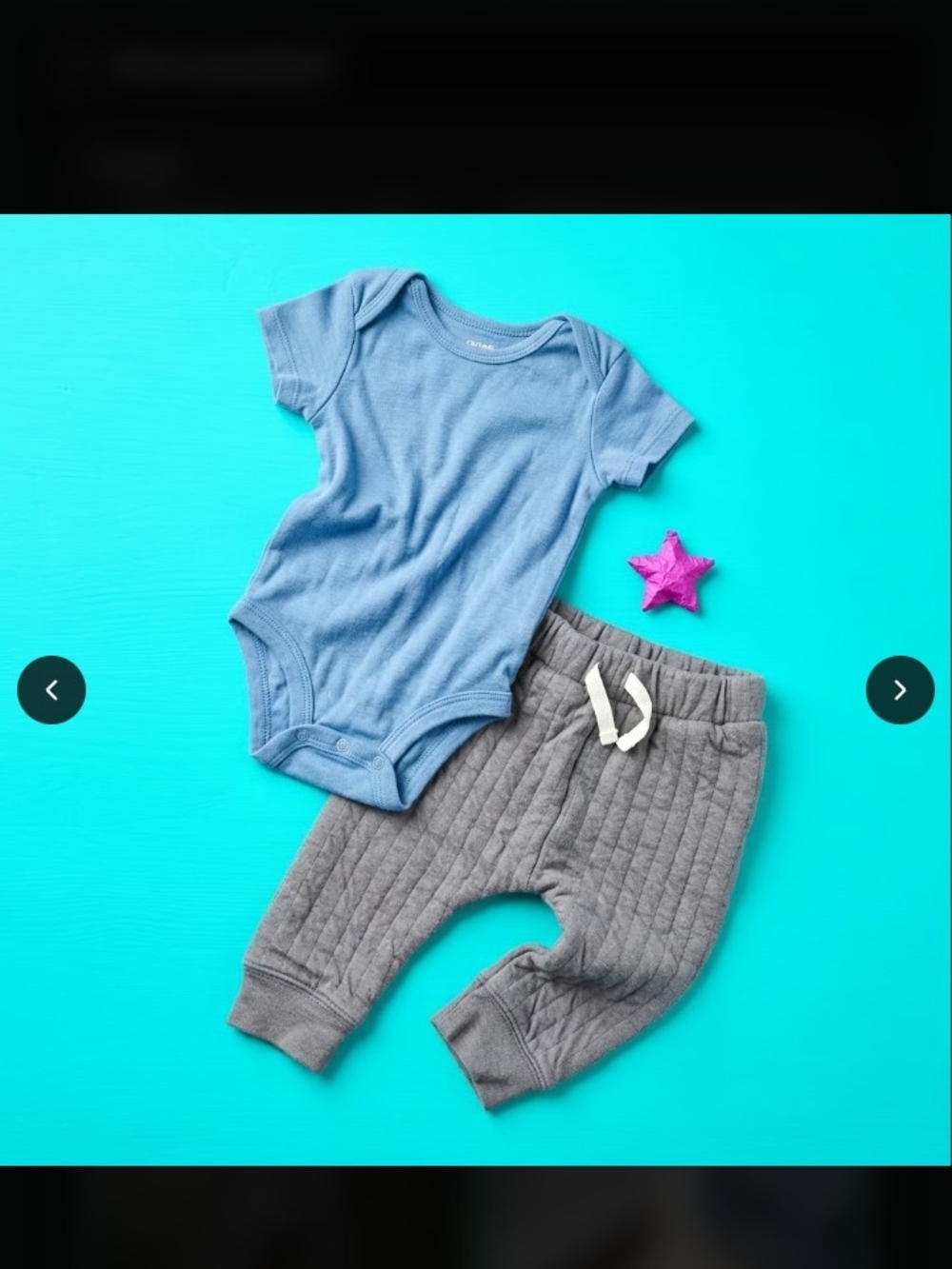 Carter's Blue Baby Bodysuit and Gray Jogger Set - Kids Accessories